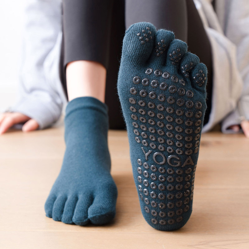 No Show Sock Women - 5つま先の滑り止めソックス,通気性,滑り止め,綿,ヨガ,バレエ,フィットネス,スポーツ用