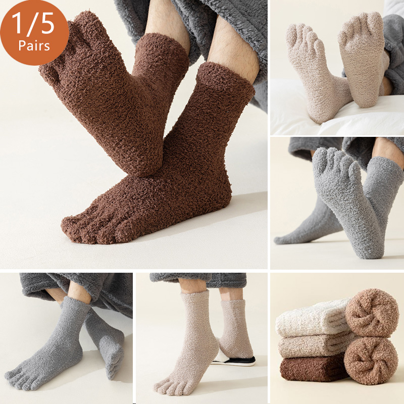 Thermal Sock Winter - 1/5足組 メンズ サーマル つま先ソックス 冬 厚手