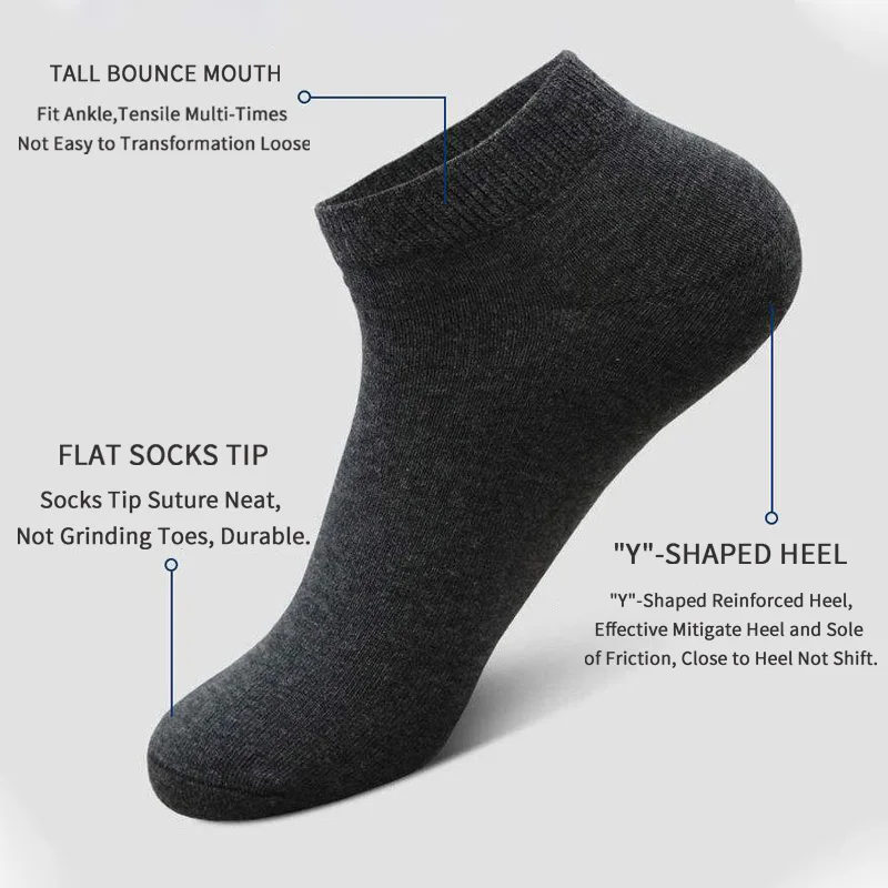 5足組 ユニセックス カジュアル 無地 ボートソックス 薄手 - No Show Sock Women のレビューと価格