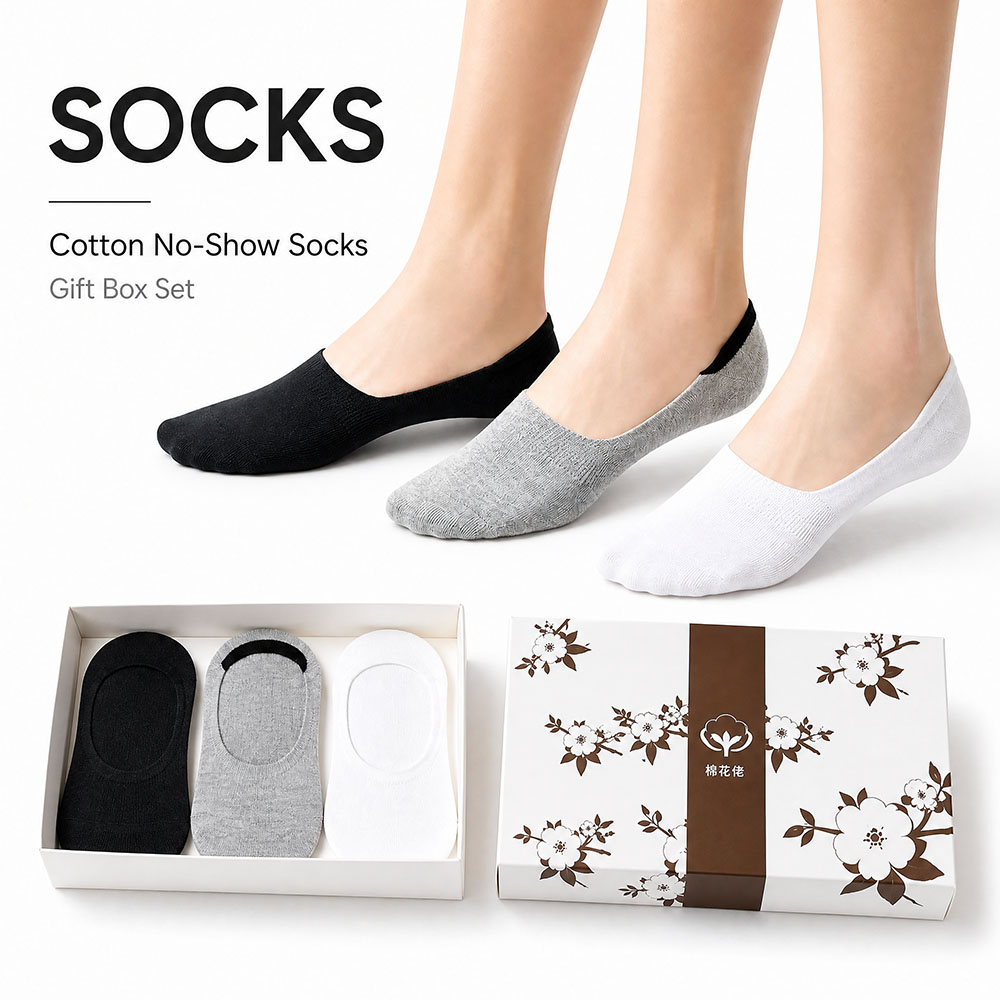 6足組 ユニセックス コットン ノーショーソックス 見えない - Invisibility Sock Loafer のレビューと価格