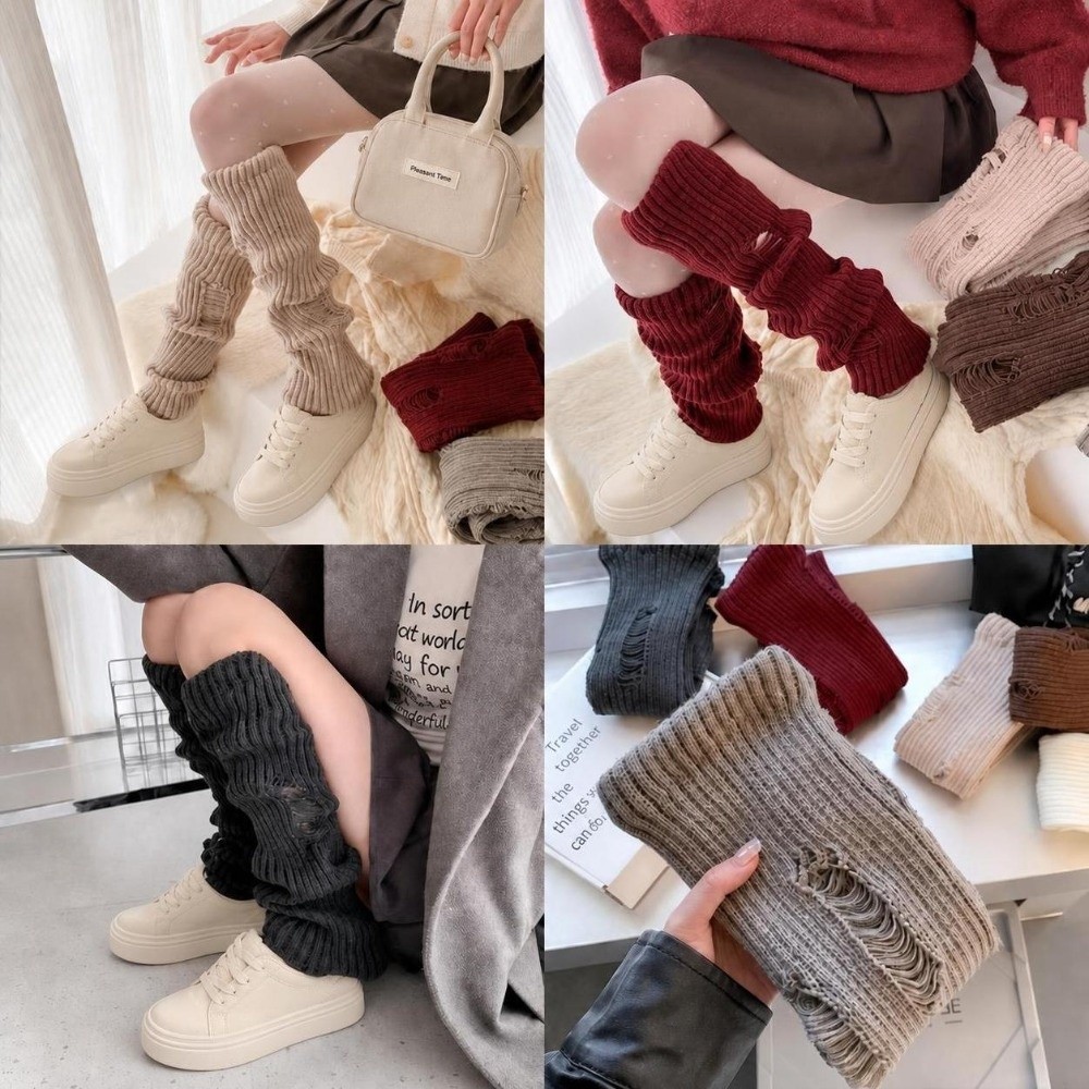 暖かいニットレッグウォーマー ストレッチアクリル混紡 ブーツ - Boot Sock Slouchy のレビューと価格