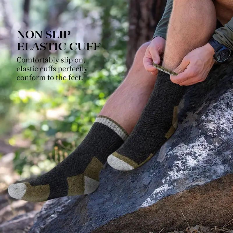 冬メリノウール靴下肥厚暖かい吸湿発散性ハイキング靴下男性女性 - Wool Hiking Sock のレビューと価格