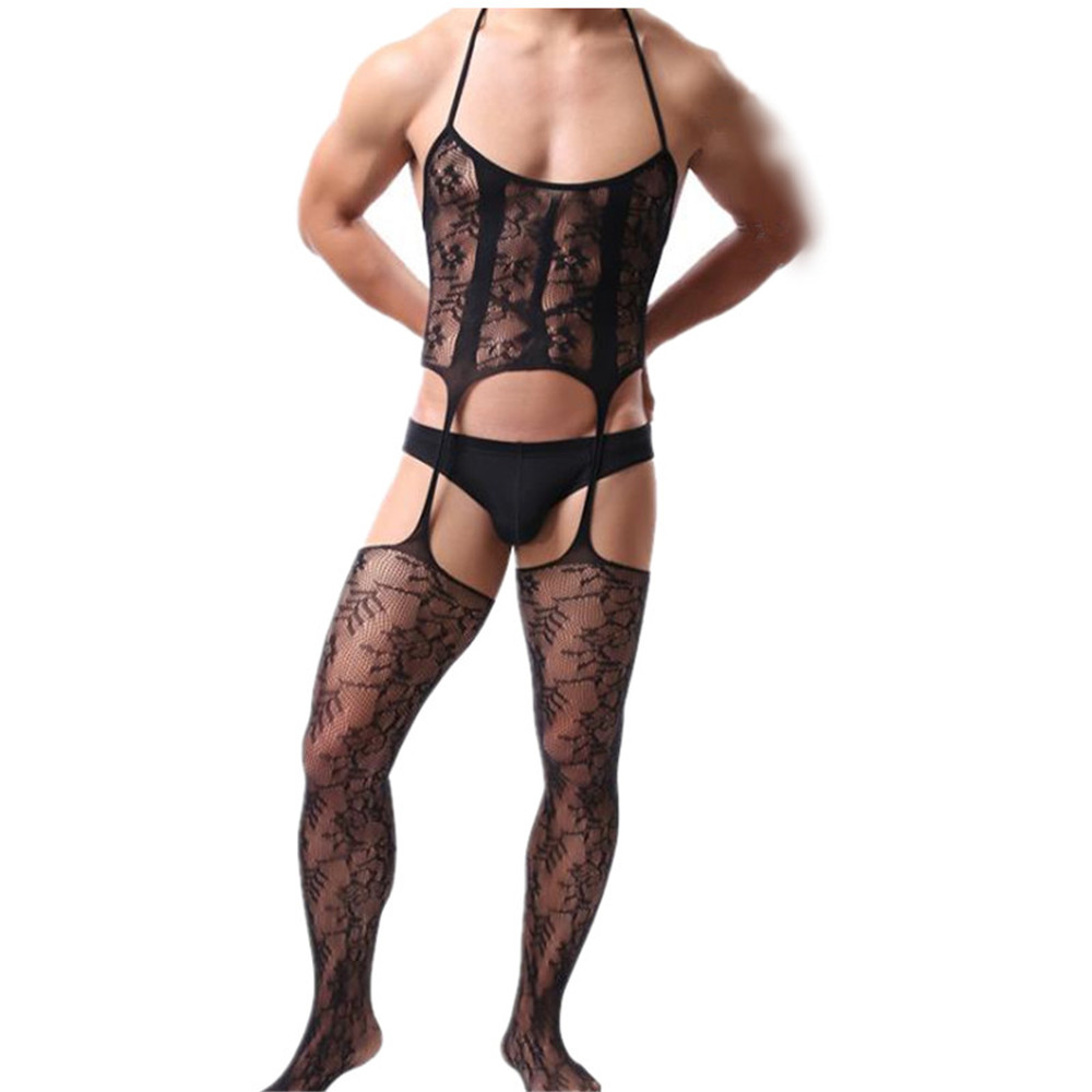 メンズボディストッキング、全身フィッシュネットタイツ、シアー - Fishnet Stocking Women のレビューと価格