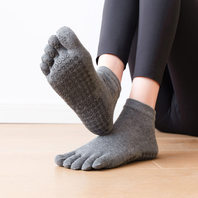 5つま先の滑り止めソックス,通気性,滑り止め,綿,ヨガ,バレ - No Show Sock Women のレビューと価格