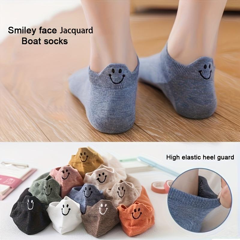 16 個 8 ペア女性ローカットアンクルソックスかわいい笑顔 - No Show Sock Women のレビューと価格