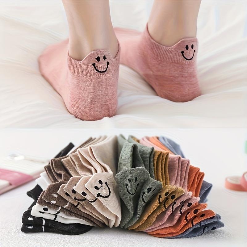 16 個 8 ペア女性ローカットアンクルソックスかわいい笑顔 - No Show Sock Women のレビューと価格