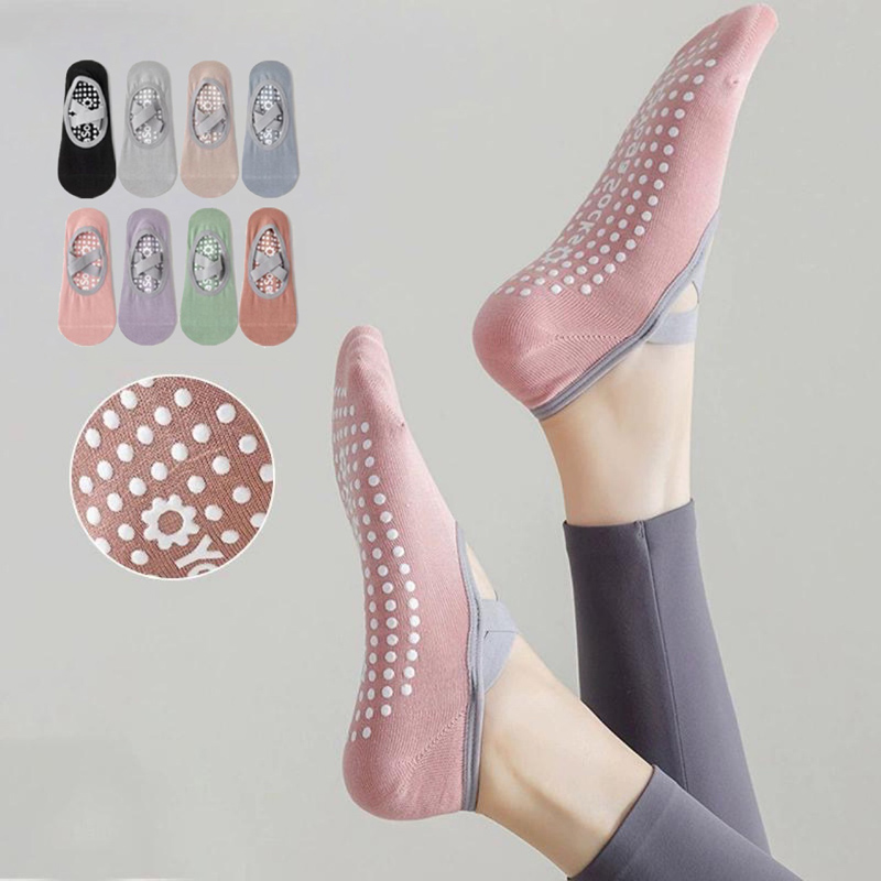 通気性タオル底ヨガソックス女性シリコーンノンスリップ包帯ピラ - Grip Sock Yoga のレビューと価格