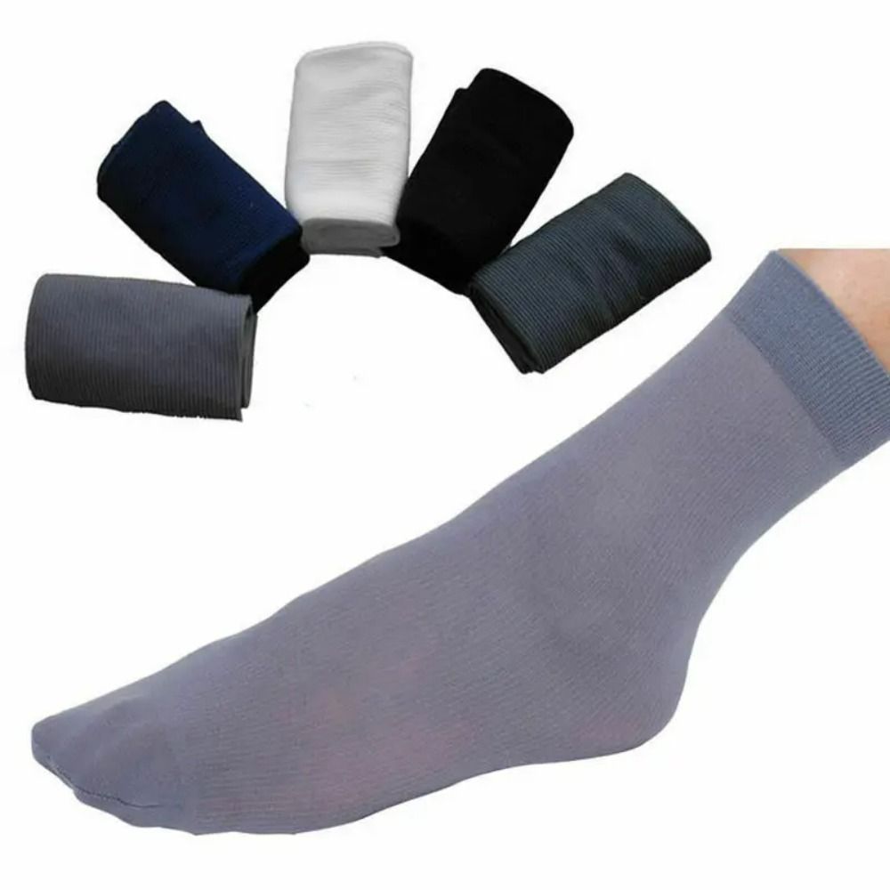 10 ペアカジュアル通気性男性アイスシルクソックスソフト弾性 - Silk Sock Bamboo のレビューと価格
