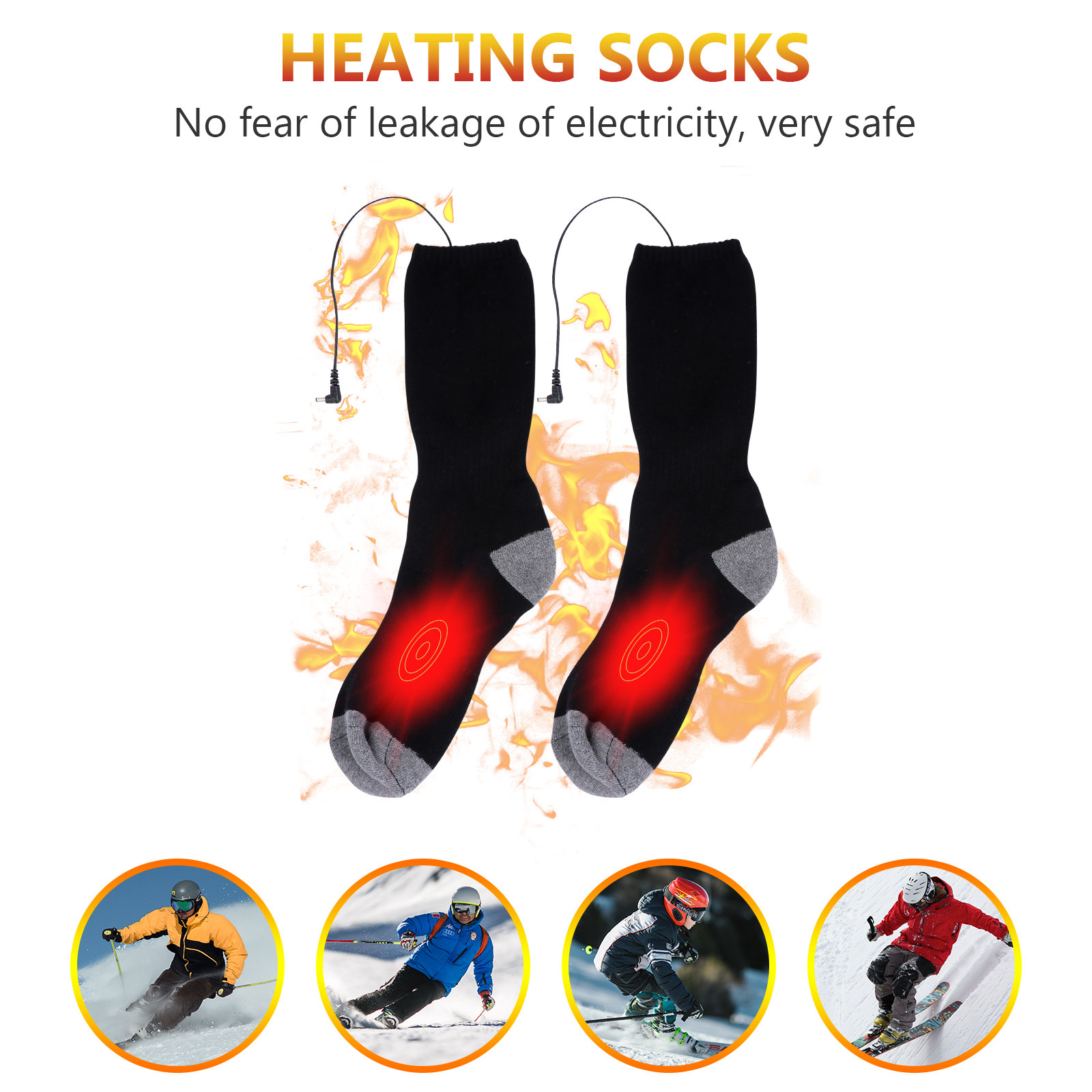 1セット加熱サーマルソックス 暖かいフットストッキング アウ - Thermal Sock Winter のレビューと価格