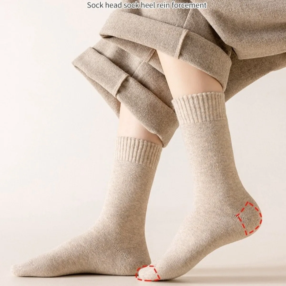 1 ペア冬暖かいサーマルソックス女性用極厚断熱加熱クルーブー - Thermal Sock Winter のレビューと価格