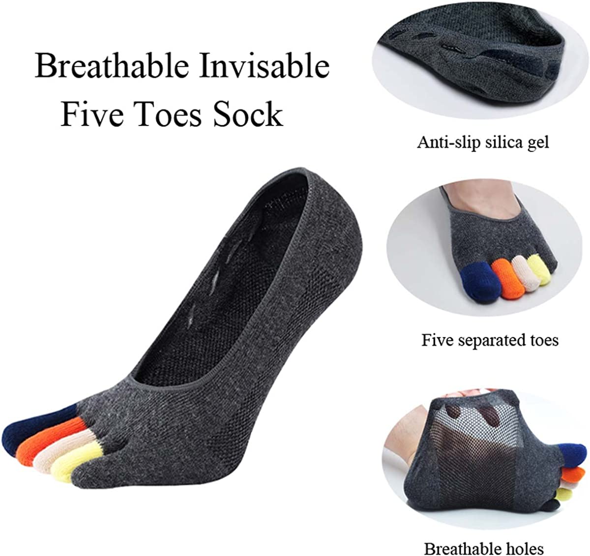 5足組 メンズ ローカット ローファーソックス つま先が見え - Invisibility Sock Loafer のレビューと価格