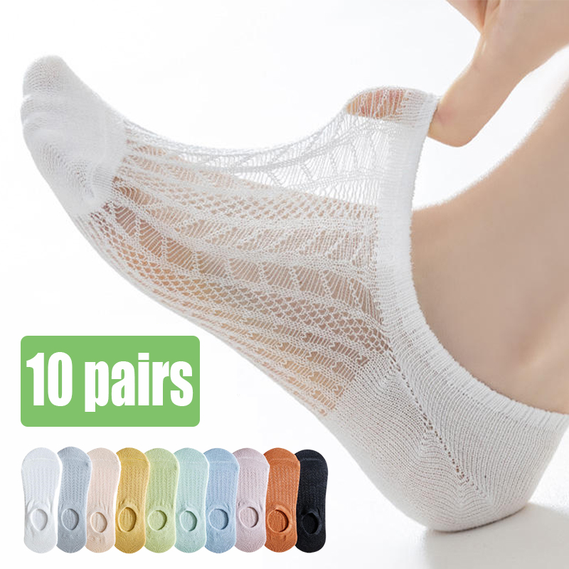 女性用の目に見えないメッシュソックス,快適で通気性,柔らかく - No Show Sock Women のレビューと価格