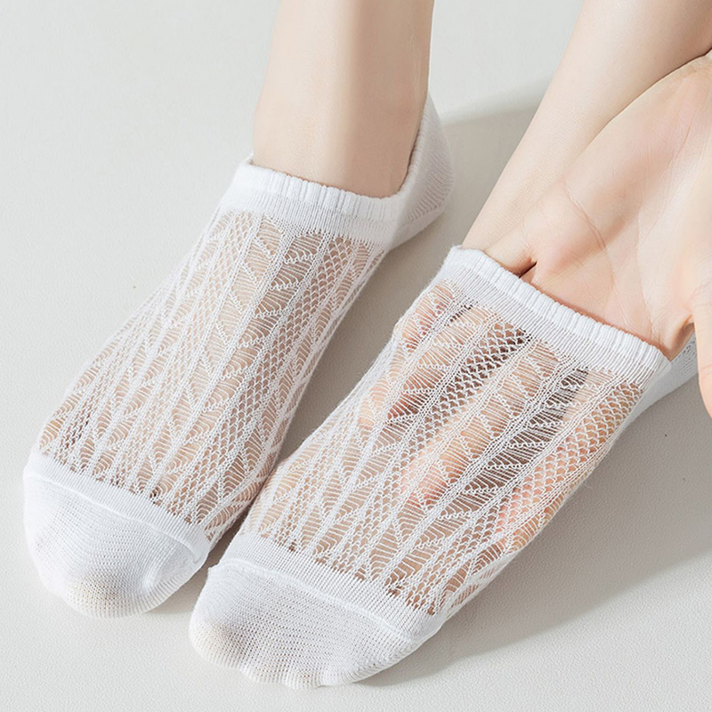 女性用の目に見えないメッシュソックス,快適で通気性,柔らかく - No Show Sock Women のレビューと価格