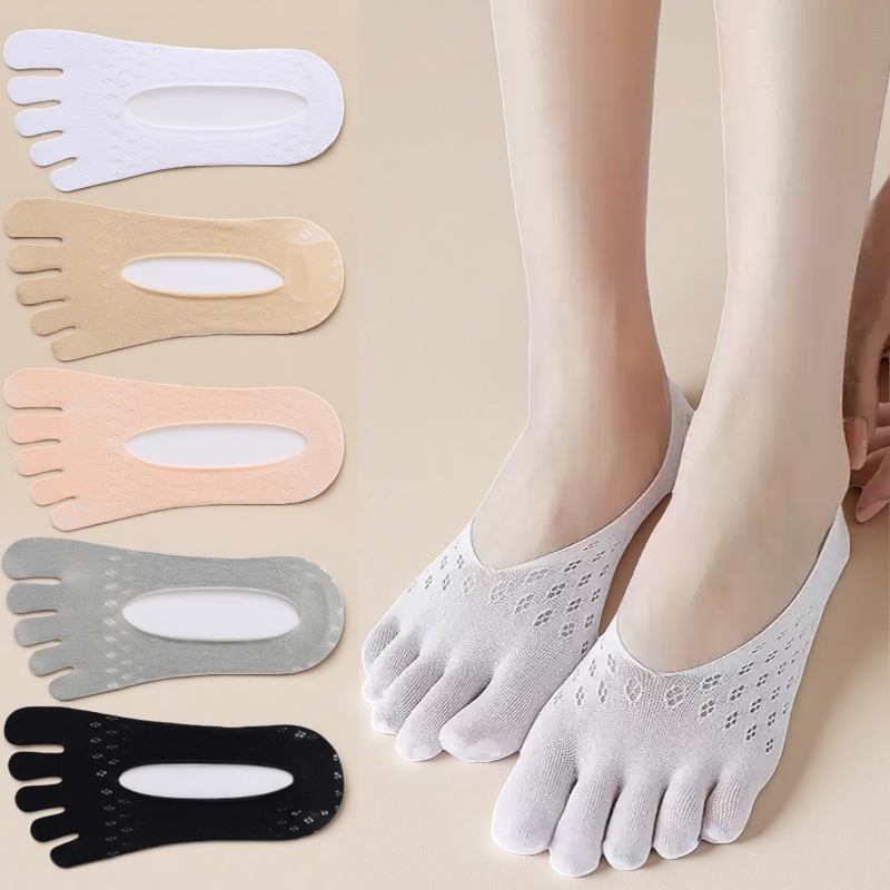 女性用つま先ソックス、ノーショーインビジブルソックス、シリコ - No Show Sock Women のレビューと価格